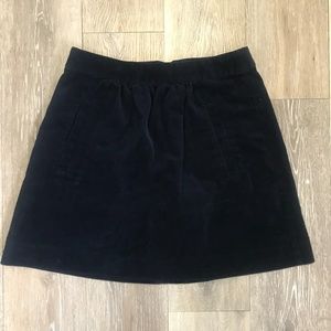 J.Crew Navy Corduroy Mini Skirt w/Pockets (sz. 0)